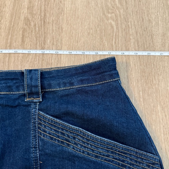 NWT Size 20 Avenue Dark Denim Long Skirt with Front Pockets - Picture 5 of 8